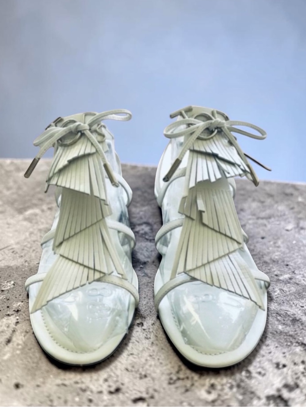 TOD’S Gomma Frangia Sandals Size 36.5